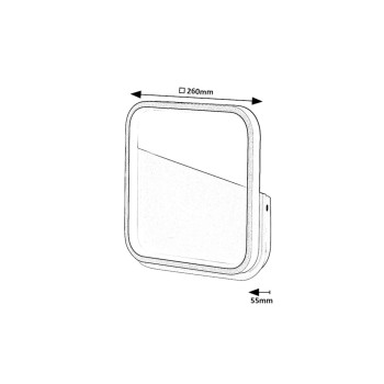 Aplica de perete LED Rabalux 71086 Razzi 670lm 4000K negru