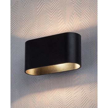 Aplica de perete Rabalux 7023 Kaunas G9 1x MAX 10W negru mat