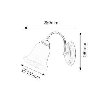 Aplica de perete Rabalux 7361 Francesca E14 1x MAX 40W crom satin