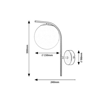 Aplica de perete Rabalux 71139 Ghita E27 1x MAX 20W negru