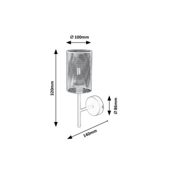 Aplica de perete Rabalux 3020 Callia E14 1x MAX 25W gri
