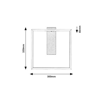 Aplica de perete LED Rabalux 71011 Tumnus 1060lm 4000K argintiu/ aluminiu slefuit