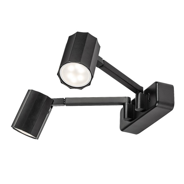 Aplica de perete Rabalux 73028 Karter GU10 2X MAX 5W negru mat