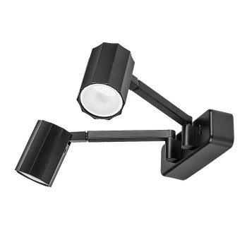 Aplica de perete Rabalux 73028 Karter GU10 2X MAX 5W negru mat