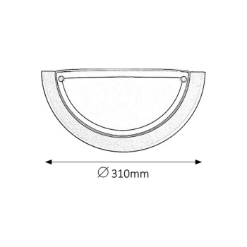 Aplica de perete Rabalux 5163 Ufo E27 1x MAX 60W negru