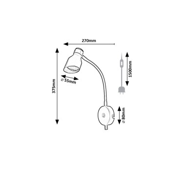Aplica de perete Rabalux 73051 Lilou GU10 1X MAX 25W auriu