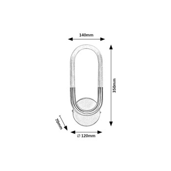 Aplica de perete LED Rabalux 71138 Irelia 650lm 4000K crom satin