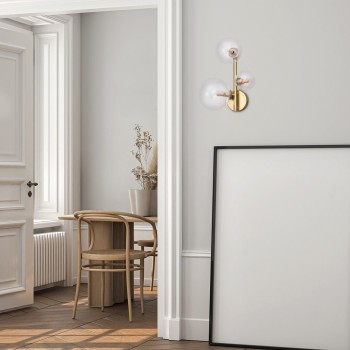 Aplica de perete Rabalux 71299 Aslov G9 3X MAX 28W auriu