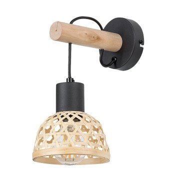 Aplica de perete Rabalux 71025 Rattan E27 1x MAX 15W negru