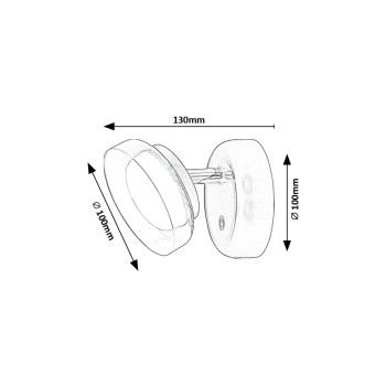 Aplica de perete LED Rabalux 71272 Javi 150lm 3000K negru