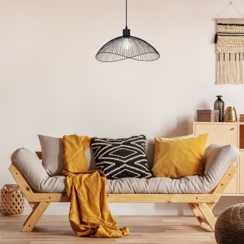 Pendul Rabalux 4347 Iduna E27 1x MAX 60W negru mat