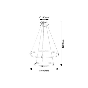 Pendul LED Rabalux 72009 Irelia 4700lm 3000