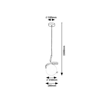 Pendul Rabalux 72126 Sarabi E27 1x MAX 20W auriu