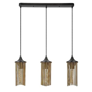 Pendul Rabalux 72153 Roxas E27 3x MAX 40W negru mat