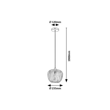 Pendul Rabalux 3177 Monet E27 1x MAX 40W crom