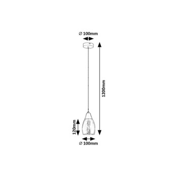 Pendul Rabalux 72181 Ilmari E27 1x MAX 15W negru