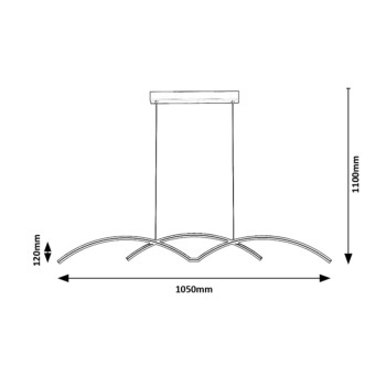 Pendul LED Rabalux 6899 River 2000lm 4000K negru