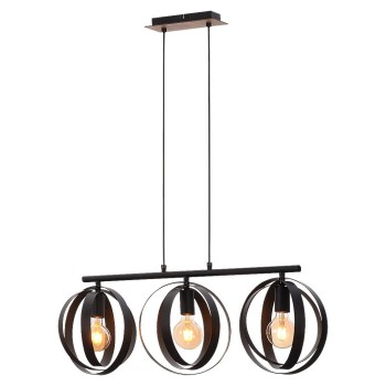 Pendul Rabalux 5361 Cortado E27 3x MAX 40W negru
