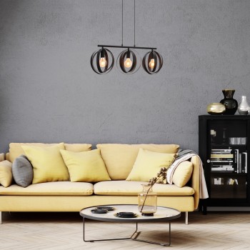Pendul Rabalux 5361 Cortado E27 3x MAX 40W negru