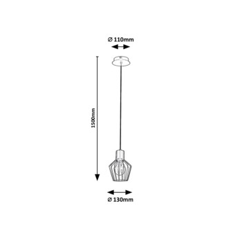 Pendul Rabalux 3539 Belano E27 1x MAX 40W negru