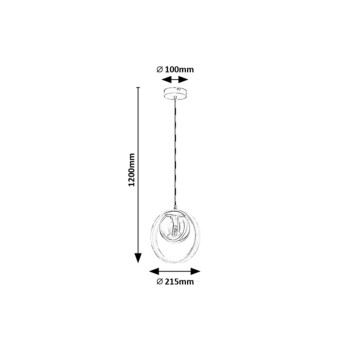 Pendul Rabalux 72061 Peyton E14 1x MAX 15W fag