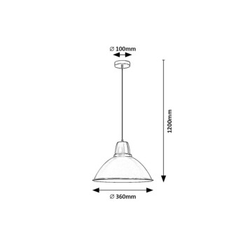 Pendul Rabalux 72013 Wilbour E27 1x MAX 60W negru