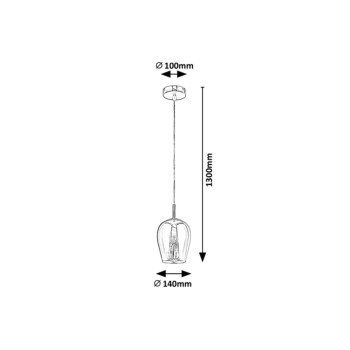 Pendul Rabalux 5252 Petunia E27 1x MAX 15W crom