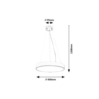 Pendul LED Rabalux 71040 Tesia 2550lm 4000K argintiu