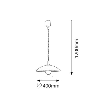Pendul Rabalux 4780 Round E27 1x MAX 60W alb