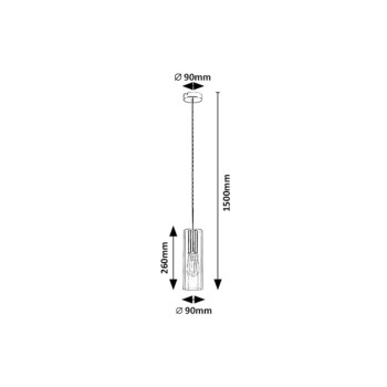 Pendul Rabalux 72048 Esta E27 1x MAX 40W crom