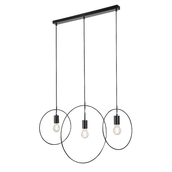 Pendul Rabalux 72019 Dilara E27 3x MAX 40W negru mat