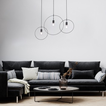 Pendul Rabalux 72019 Dilara E27 3x MAX 40W negru mat