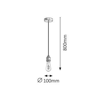 Pendul Rabalux 1418 Fixy E27 1x MAX 60W argintiu