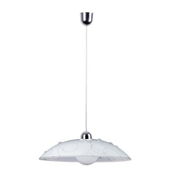 Pendul Rabalux 1864 Jolly E27 1x MAX 60W cu model alb