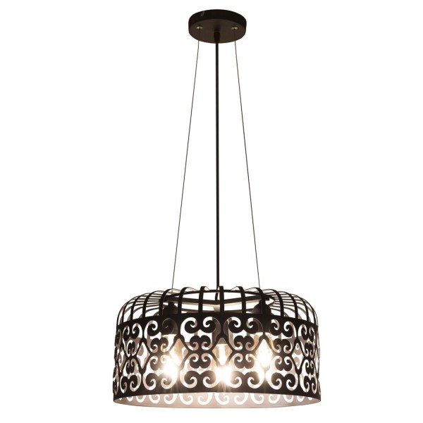 Pendul Rabalux 2158 Alessandra E27 3x MAX 60W negru mat
