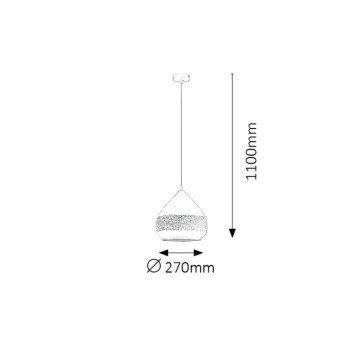 Pendul Rabalux 2279 Kaia E27 1x MAX 40W alb