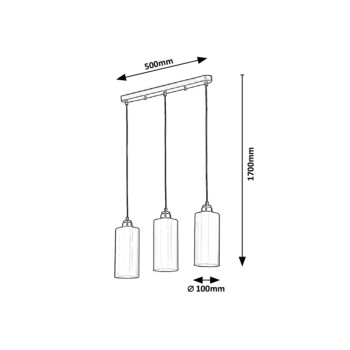Pendul Rabalux 4480 Panthea E27 3x MAX 40W auriu