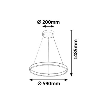 Pendul LED Rabalux 6299 Othello 1800lm 3000-6000K gri