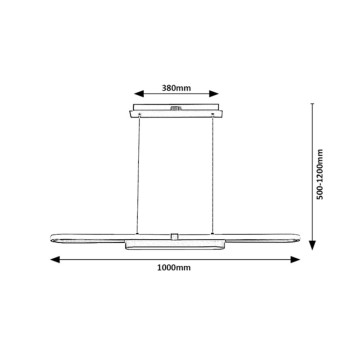 Pendul LED Rabalux 72030 Contessa 2550lm 4000K negru