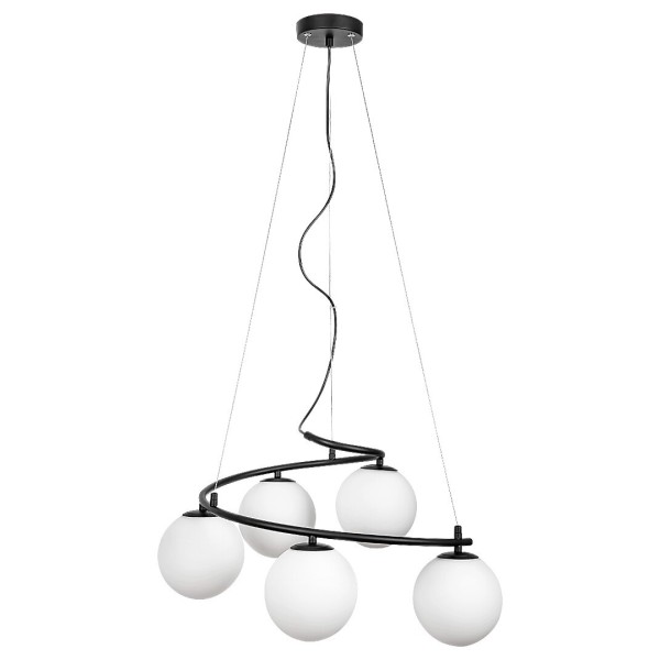Pendul Rabalux 3470 Aslan E14 C37 5x MAX 5W negru mat