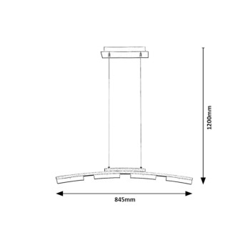 Pendul LED Rabalux 2957 Eucalyptus 1650lm 3000K crom satin