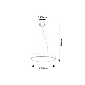 Pendul LED Rabalux 71042 Tesia 3500lm 3000-6000K argintiu