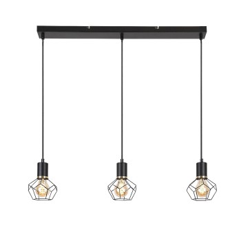 Pendul Rabalux 72242 Fran E27 3x MAX 40W negru mat
