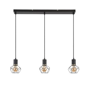 Pendul Rabalux 72242 Fran E27 3x MAX 40W negru mat