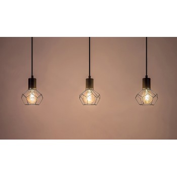 Pendul Rabalux 72242 Fran E27 3x MAX 40W negru mat