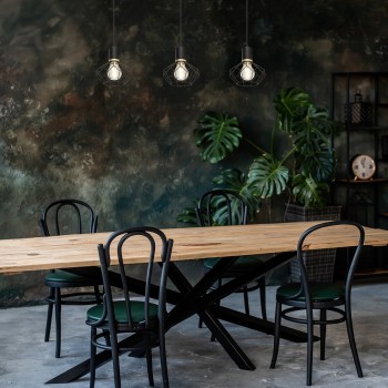 Pendul Rabalux 72242 Fran E27 3x MAX 40W negru mat