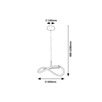 Pendul LED Rabalux 72252 Serena 1640lm 4000K negru