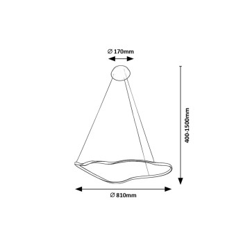 Pendul LED Rabalux 72266 Mirossi 2070lm 4000K negru
