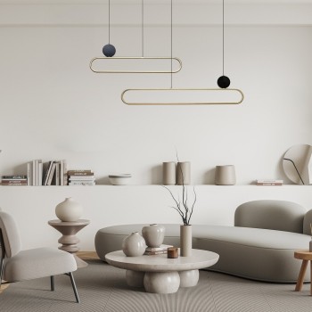 Pendul LED Rabalux 72268 Circado 2550lm 3000K negru/ auriu