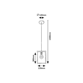Pendul Rabalux 2292 Indigo E27 1x MAX 40W negru